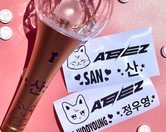 PERMANENT ATEEZ Light Stick Member Decal Set
