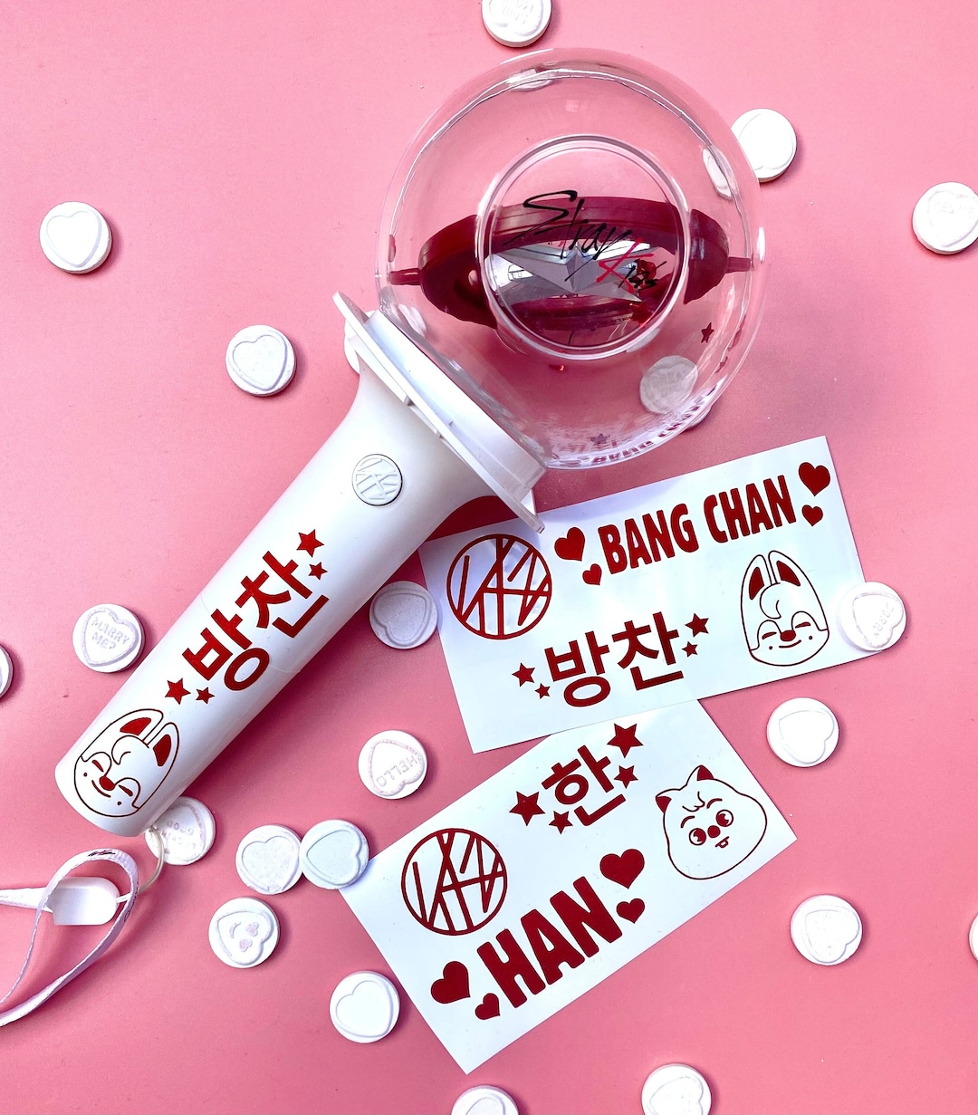 PERMANENT Decal Set Stray Kids Light Stick Member Stickers - Etsy