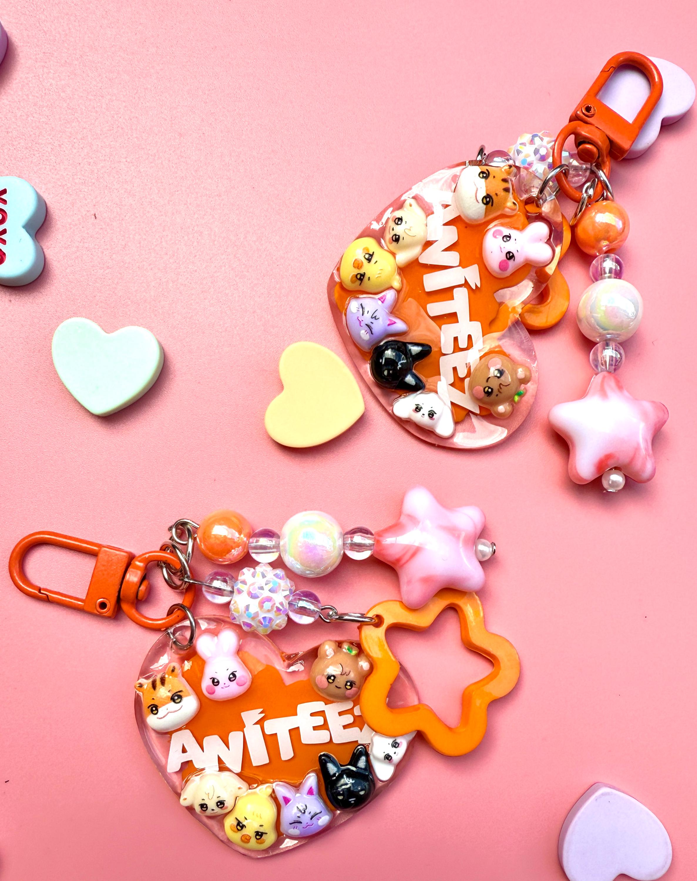 Aniteez Keychains ANITEEZ Heart Keychain - Etsy Australia