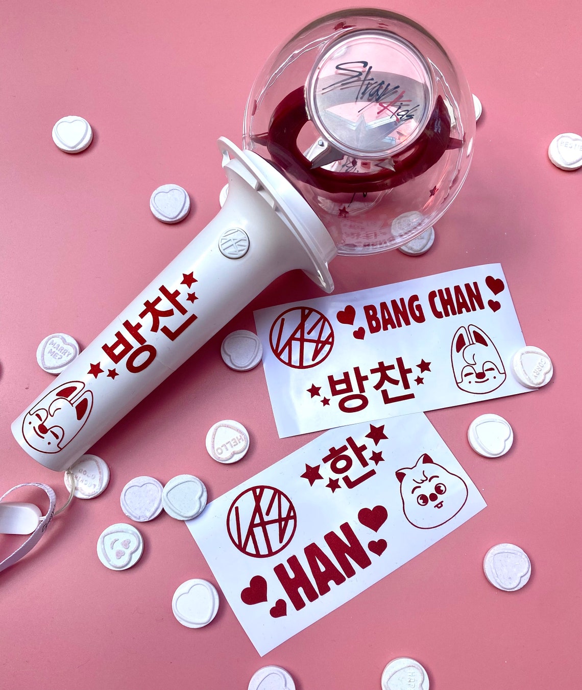Member Sticker Design PERMANENT Decal Set Stray Kids Light Stick Member Stickers - Etsy