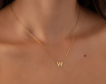 Personalized Gold initial Necklace-Dainty Letter Jewellery-Custom Initial Letter Necklace-Personalized Letter Jewellery-Mother's Day Gift