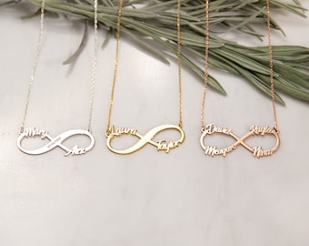 Infinity Name Necklace - Etsy