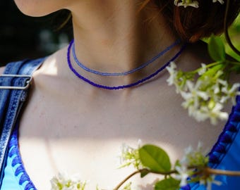 Double Stranded Seed Bead Necklace: Waterproof, Handmade Coastal Jewelry, Gifts for Her, Summer Jewelry, Seed Bead Jewelry