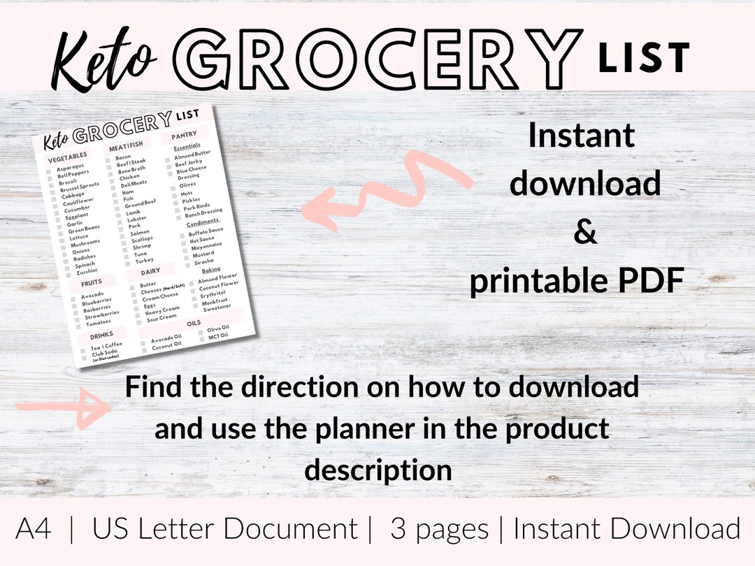 Keto Shopping List, Keto Grocery List, Keto Food List, Keto Foods List ...