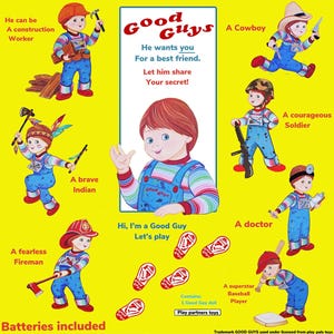 Good guy docka Chucky box klistermärken