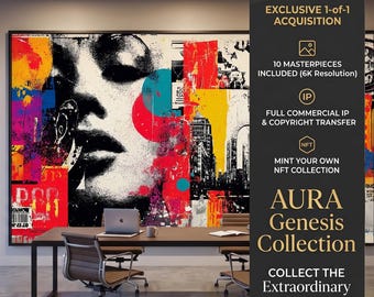 Colección AURA Genesis: 10 obras maestras, arte digital en 6K, propiedad intelectual comercial completa (descarga digital)