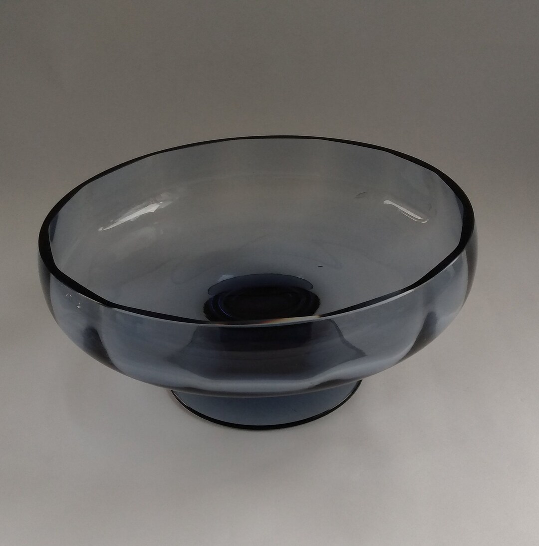 Dartington Crystal Smoked Glass Fruit Bowl Designed by Frank Etsy