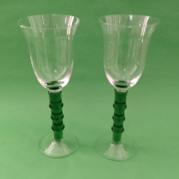 Green Wine Glasses Etsy UK