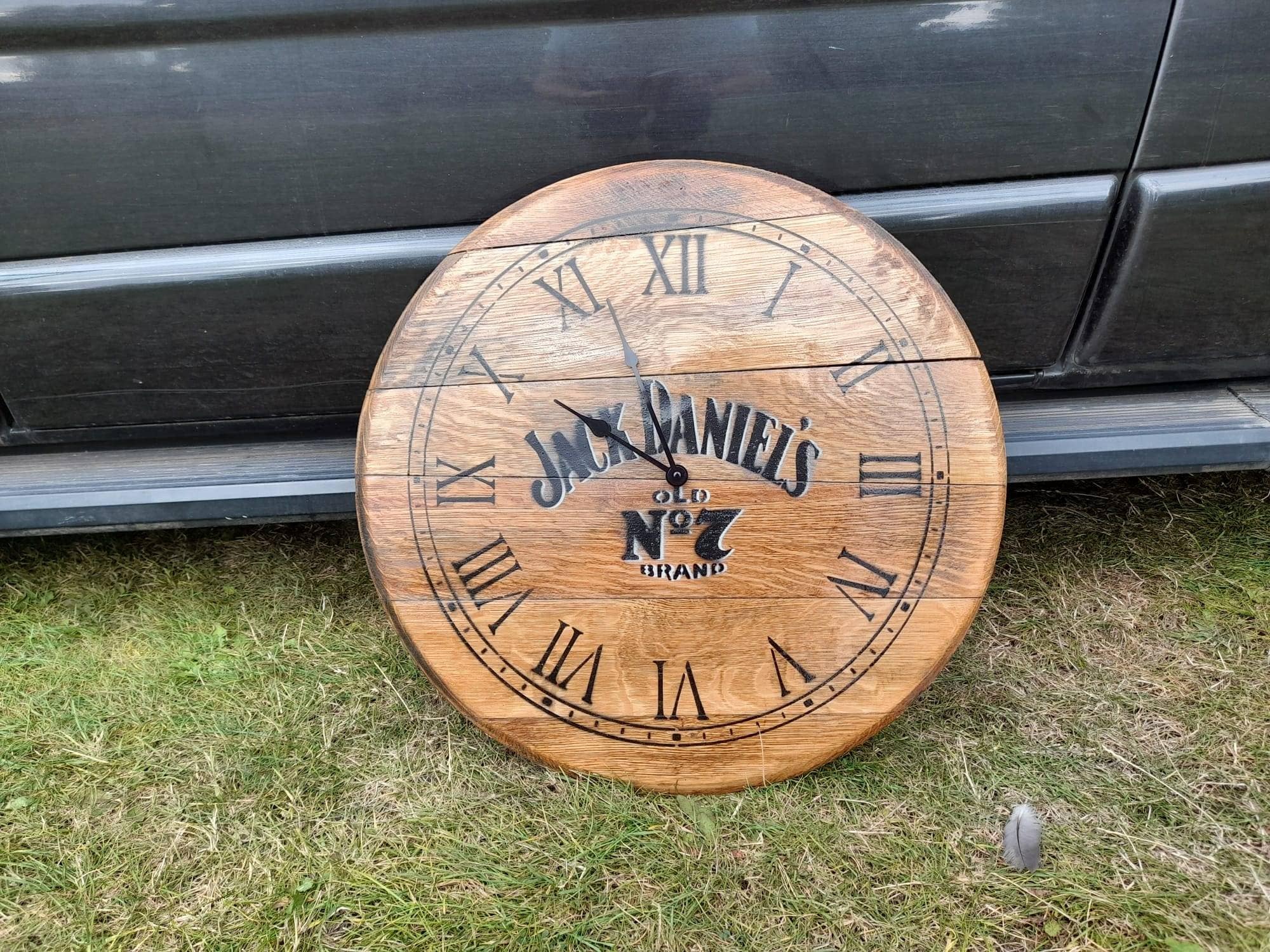Personalised Whisky Barrel Lid Clock Etsy