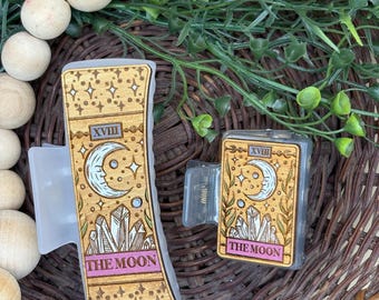 The Moon Tarot Card Hair/Claw Clip | Boho Style Tarot Card Claw Clip | Cute Boho Claw Clip | Gift For Her