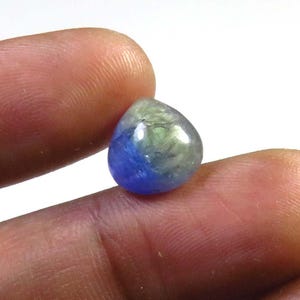 4 cts, Cabochon africain en tanzanite biologique, 10 x 10 x 5 mm, Pierres précieuses coeur AAA+ bleues naturelles en tanzanite biologique, Tanzanite biologique lisse en vrac pour une utilisation en bijouterie,