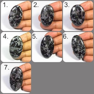 Merlinite Jasper Cabochon: Indigo Gabbro Gemstone for Jewelry