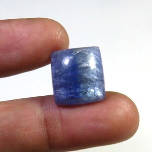 AAA+ Bio Tanzanite Smooth Spark Cabochon, 14x10x7mm,  Natural African Bio Tanzanite Baguette Gemstone, 14cts, Spark Effect Tanzanite,