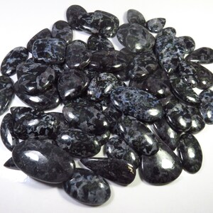 Natural Indigo Gabbro Merlinite Jasper Wholesale Lot, Grey Indigo Gabbro Jasper Cabochon, Mix Shape, Smooth Indigo Jasper Gemstone Loose,