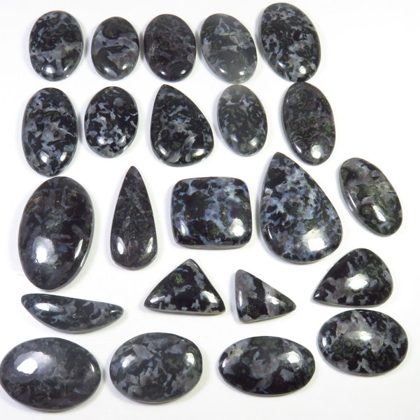 Natural Indigo Gabbro Jasper Cabochon, Wholesale Lot, Indigo Gabbro Merlinite Jasper Gemstone, Mix Shape, Handmade Indigo Jasper Loose,