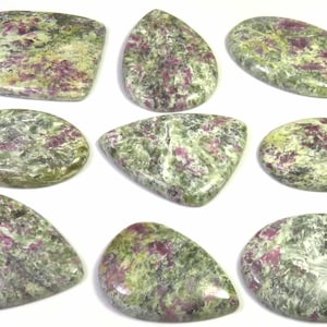 New Item Natural Ruby Mermaid Kyanite Cabochon, 35x23mm - 45x33mm, Handmade Kyanite Gemstone, Ruby Mermaid Kyanite Smooth Gems For Jewelry,