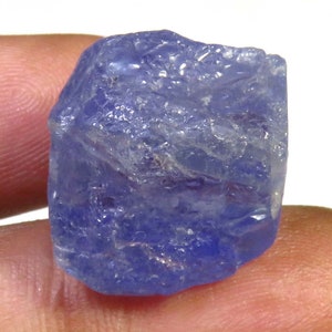 Pedra preciosa de tanzanita natural bruta, 18 x 15 mm, tanzanita azul africana solta, 38 quilates, gemas de tanzanita azul para criações de joias