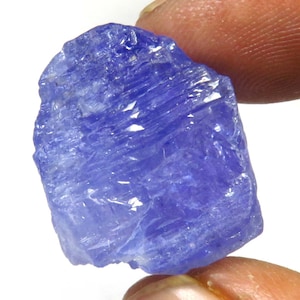 Tanzanita azul africana bruta de alta qualidade, 36 quilates, melhor pedra preciosa bruta de tanzanita natural solta, 20 x 17 mm, gemas de tanzanita brutas para joias faça você mesmo