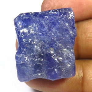 Tanzanita azul bruta 100% natural, 87 cts, pedra preciosa de tanzanita africana de alta qualidade solta, 23 x 20 mm, gemas de tanzanita azul brutas para uso em joias,