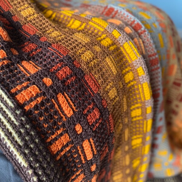 Throw blanket in spice colours