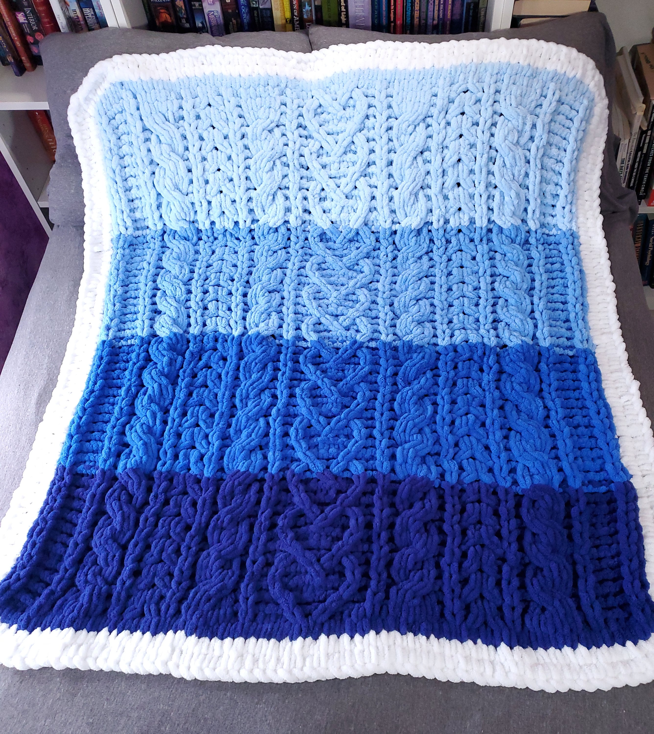 Crochet Bernat Baby Blanket Sparkle Throw Pattern 