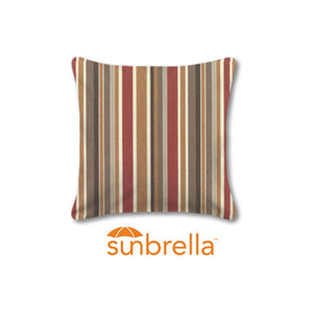SUNBRELLA® Fabric Custom Outdoor Pillow Brannon Redwood Etsy