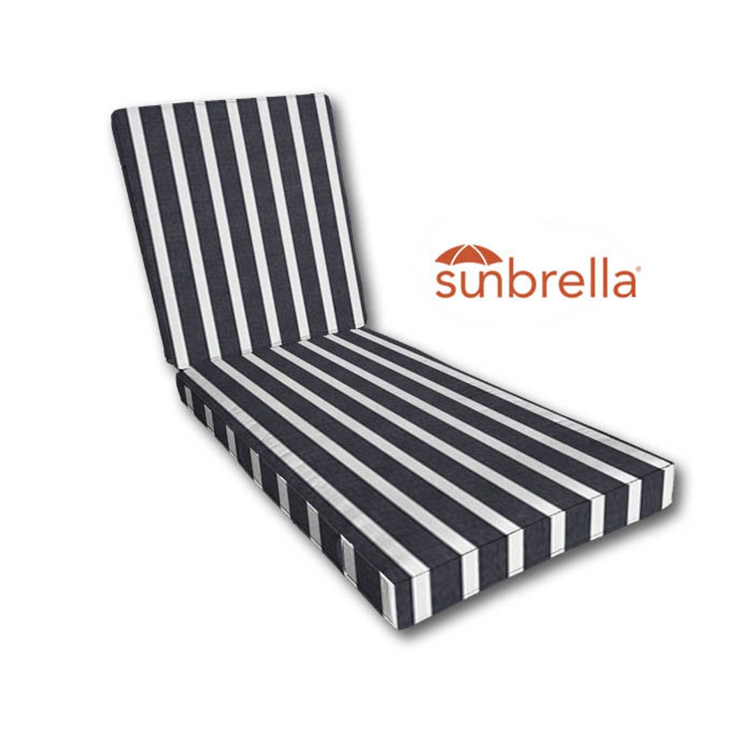 Shore Navy Sunbrella® Fabric Chaise Lounge Replacement Etsy