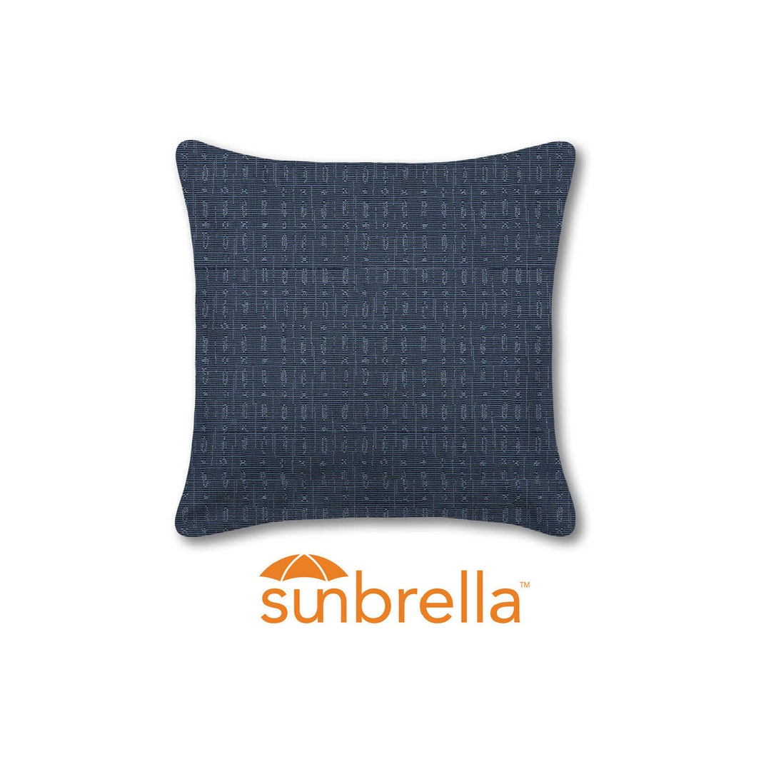 SUNBRELLA® Embrace Indigo Custom Outdoor Pillow 16 Sizes Etsy