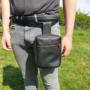 sacoche de jambe simili cuir