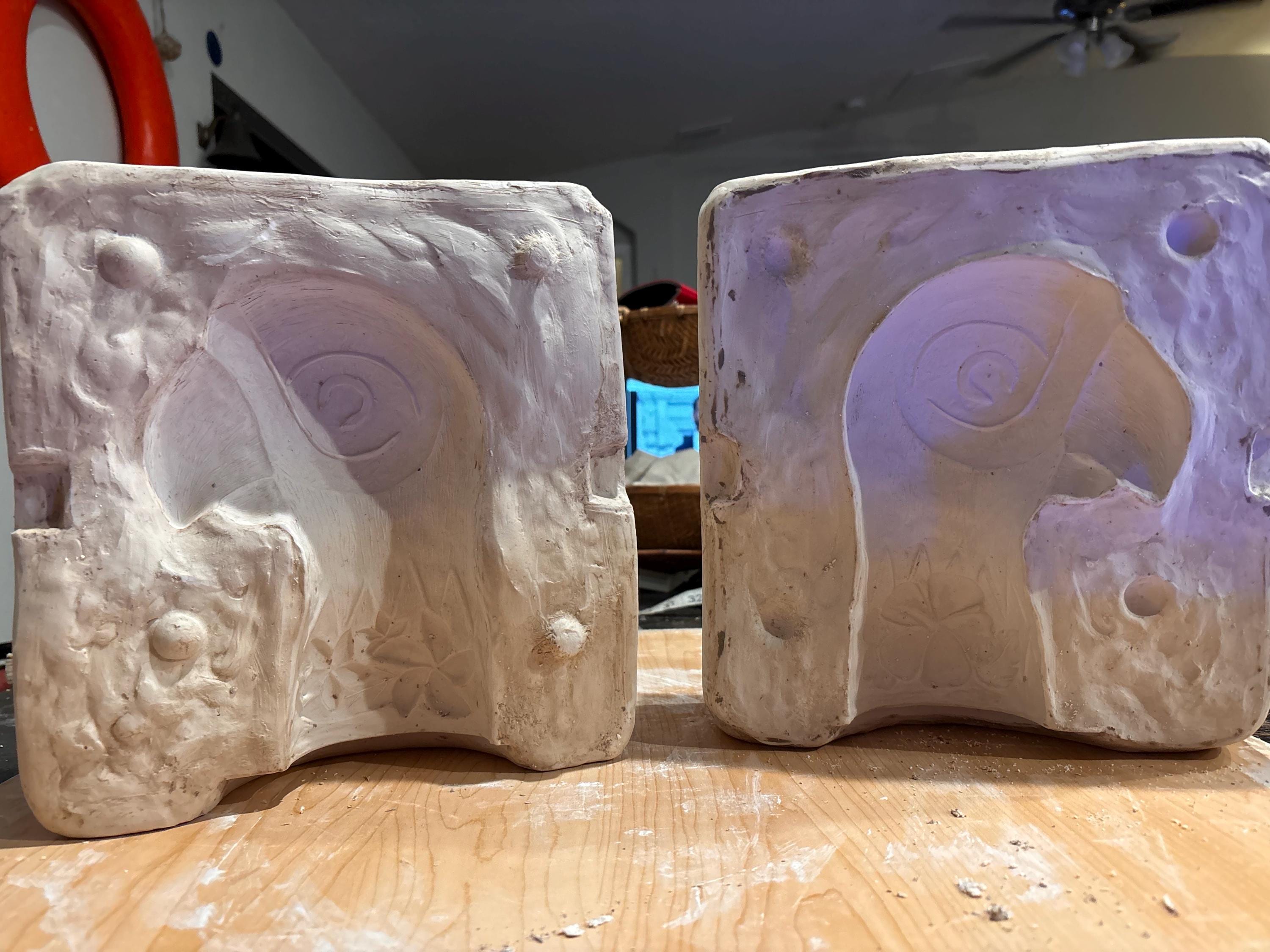 Parrot Head Ceramic Tiki Mug Handmade - Green Seafoam edition - Thumbnail 4