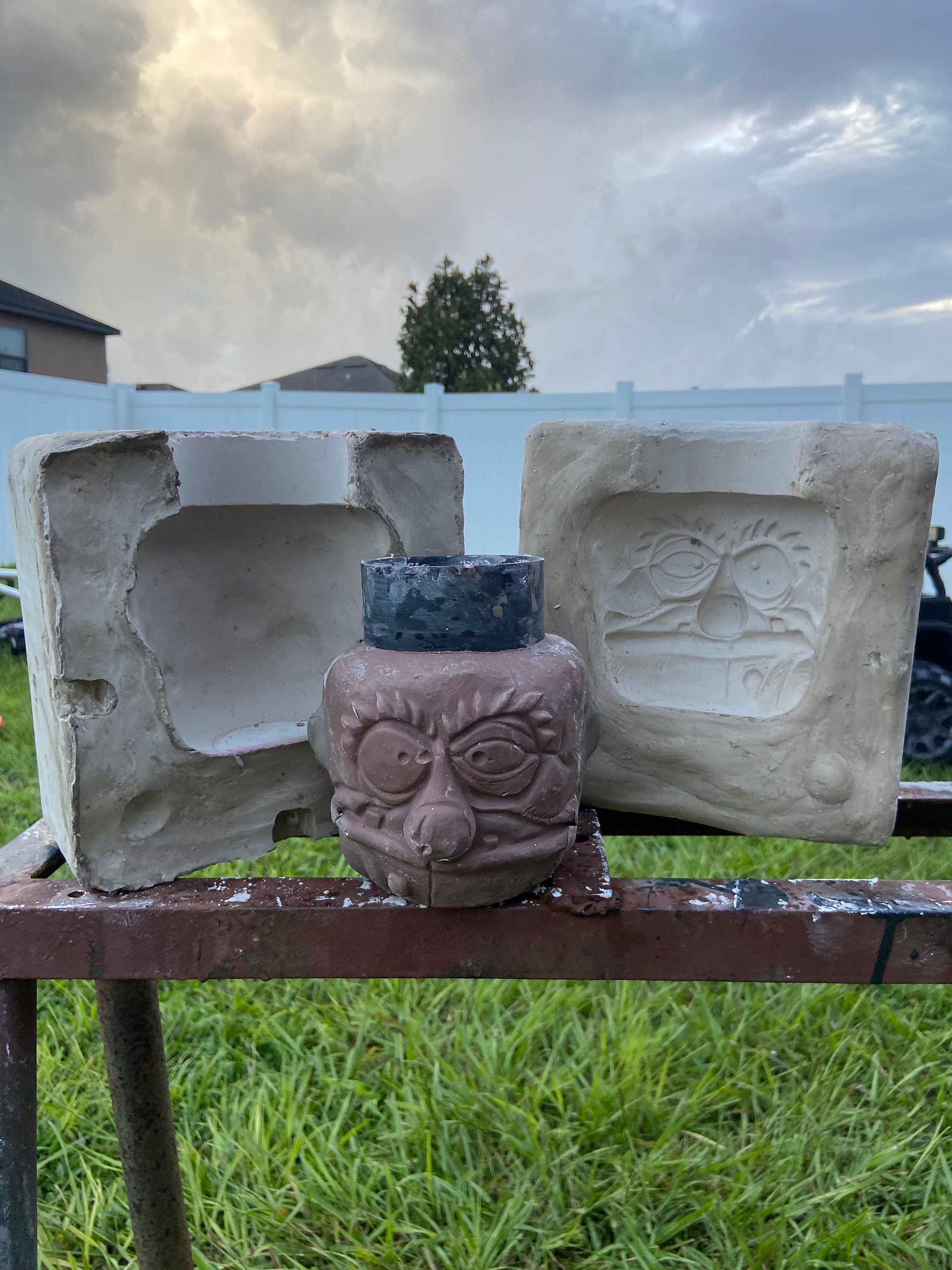 Poison Sassafras - Pink w/ Gold Teeth Edition Tiki Mug Handmade Ceramic - Thumbnail 3