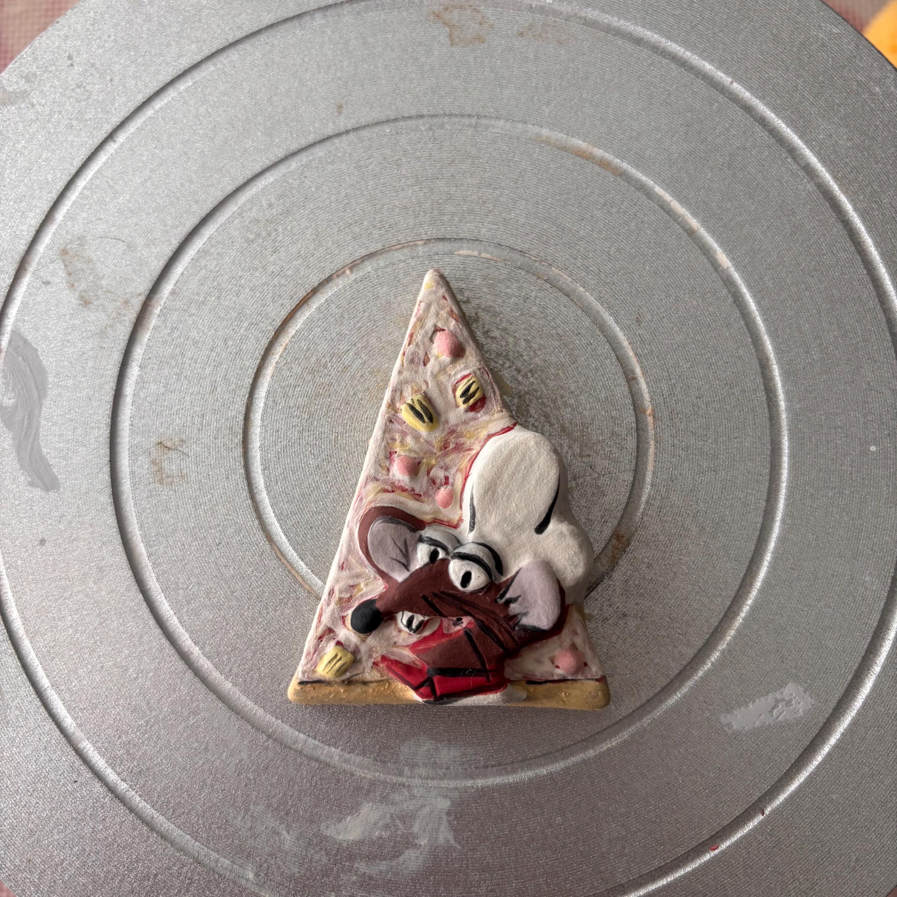 Rat Pizza Pendant Necklace - Thumbnail 2