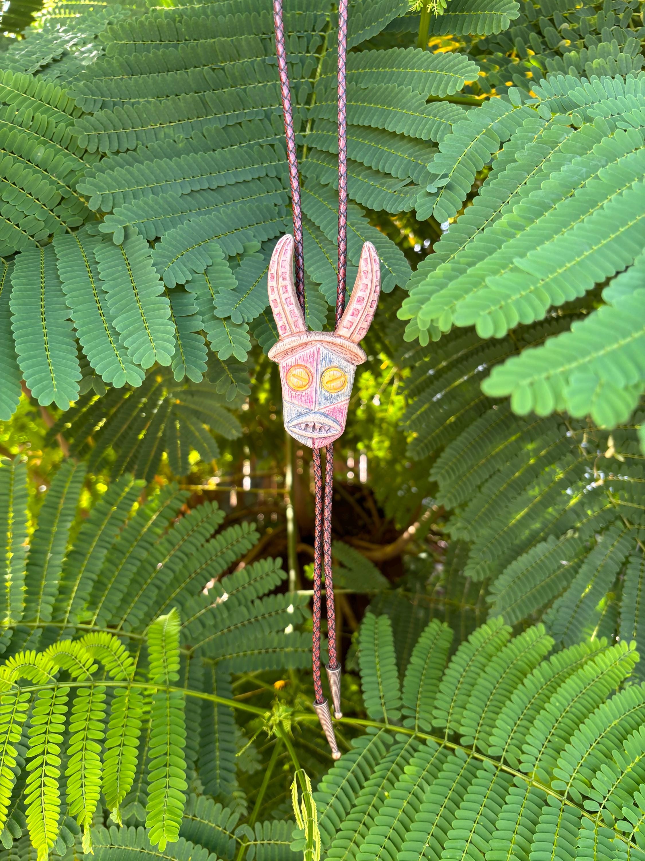 Handmade Adventureland Horned Mask Bolo Tie (1 of 1) - Thumbnail 3