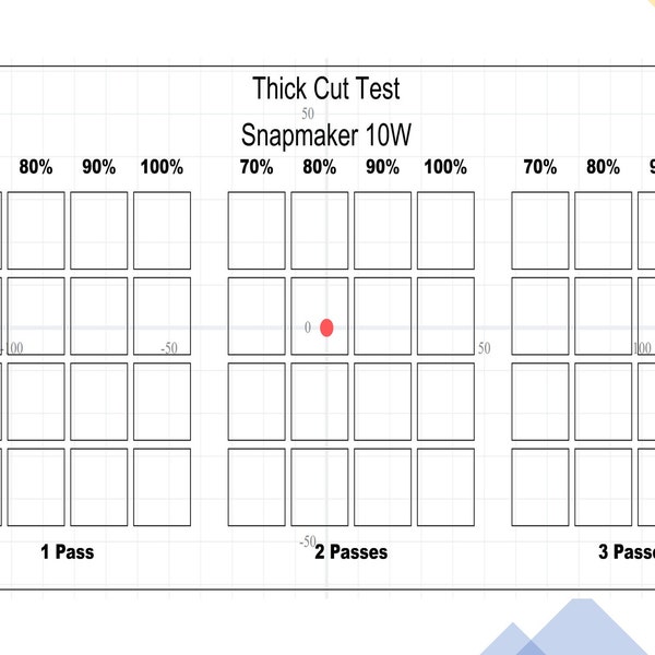 Thick Cut Test, Laser Material Template, Thin Cut Test, Laser Printer, Laser Engrave, Luban 4.5.1, Snapmaker 2.0