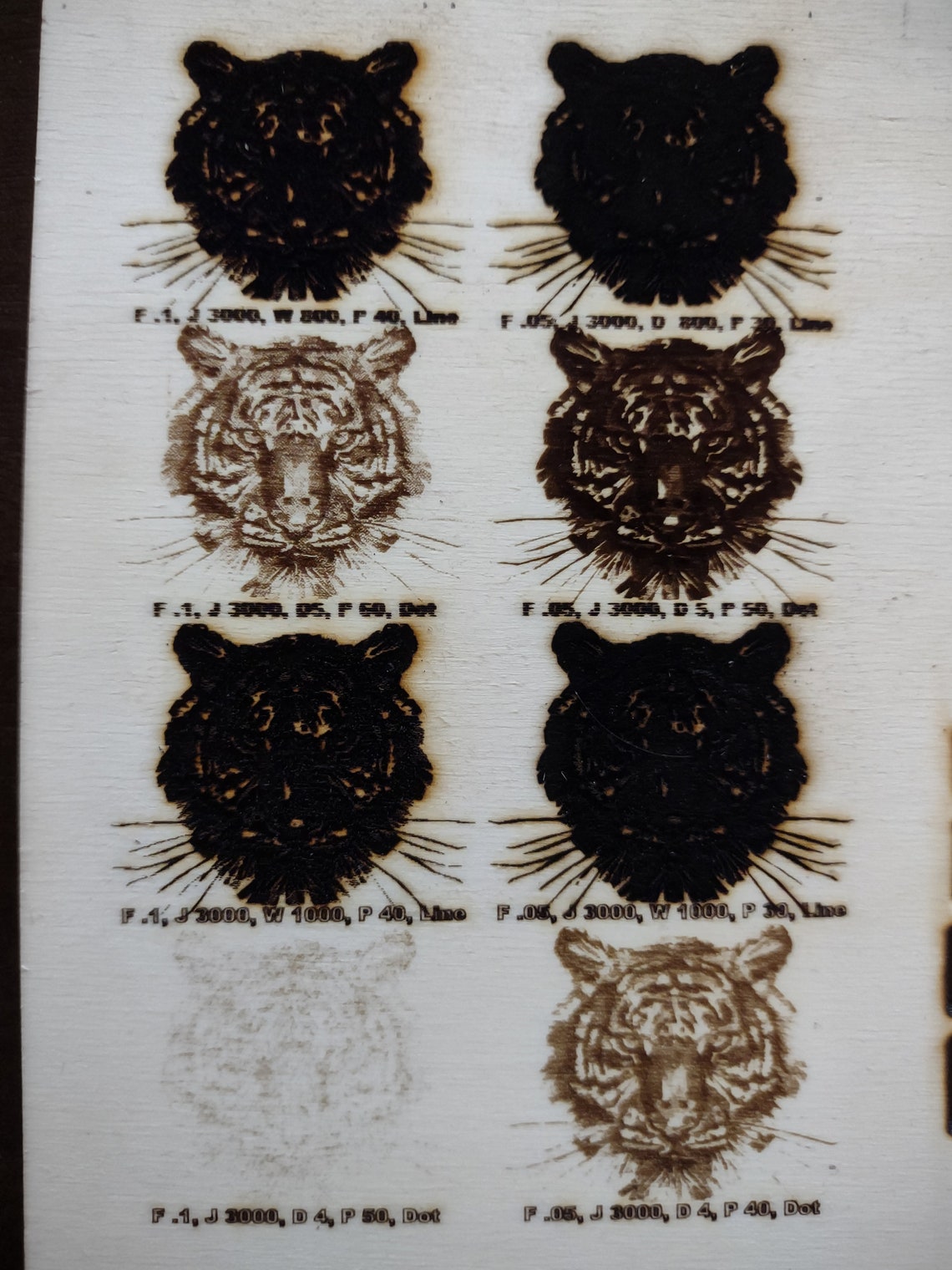 Grayscale Test, Black and White Material Test, Snapmaker 2.0, 10w Laser