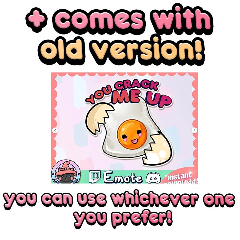 You Crack Me up EGG Twitch Emote Channel Points Streamer Etsy