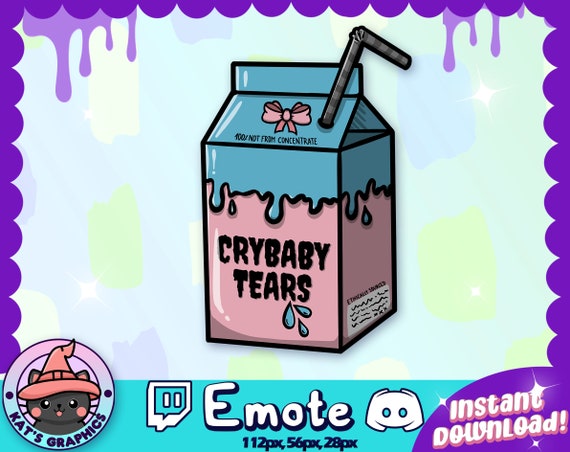 CRYBABY TEARS Twitch Emote Discord Points De Chaîne Banderole.