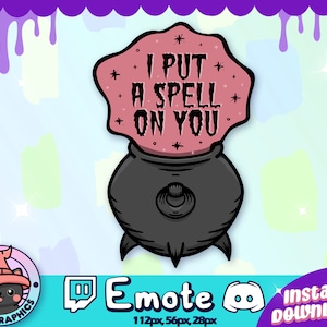 SPELL Hexenkessel Twitch + Discord Emote | Kanalpunkte | Luftschlangen | Emoji, Niedlich, Stream, Meme, Chatten, Goth, Potion, Emo, Witchcraft