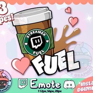 STREAMER FUEL Starbucks Coffee Twitch + Discord Emote | Pontos do Canal | Streamer | Emoji, Fofo, Meme, Bebida, Boba, Ícone, Verde, Cafeína