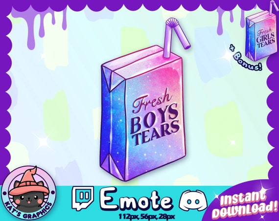 Boys Girls Tears Bottle Twitch Discord Emote Channel Points.