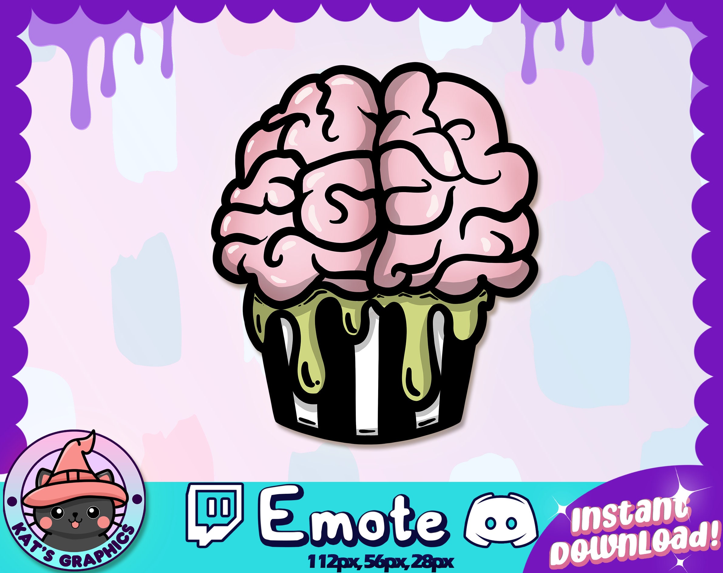 BAKE IT HAPPEN Cupcake Pun Twitch Discord Emote Channel -  Portugal