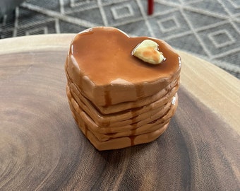 Heart Pottery Pancake Jar