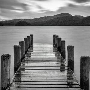 Wet Jetty Reflections Coniston Water Lake District Cumbria UK Wall Fine Art Canvas Print Mark Pollitt Landscape Photography Christmas gifts