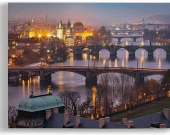 Bridges of Prague Ready to Hang Canvas or Print by Master Of Photography