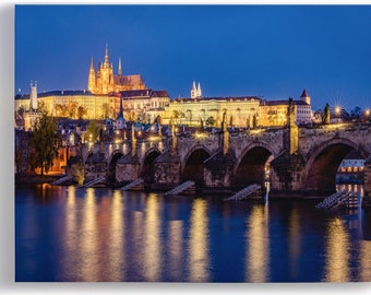 Night Jewel, Prague Castle Ready to Hang Canvas or Print by Master Of Photography