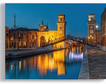 Christmas at Venetian Arsenal Venice Italy Wall Art, Canvas, Fine Art , Europe, Italian