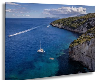 Zante Greece Coastal Print: Vasilikos Peninsula Seascape Photography