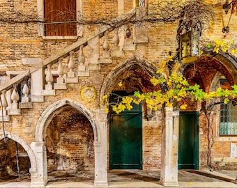 Venice Italy Wall Art, Canvas, Fine Art Print Travel Photography, Arches Of Venice, Europe, Italian Wall Decor Master Of Photography