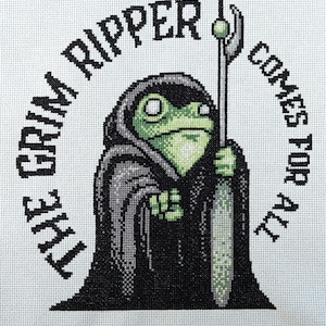 The Grim Ripper Comes for All - cross stitch pattern chart