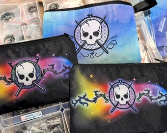 Zipper Bag Pouch - craft supply storage bags stitch crochet needles